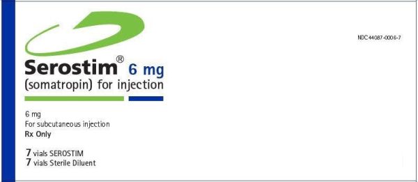 SEROSTIM 6MG (SOMATROPIN)- 126IU HGH KIT WITH BACTERIOSTATIC WATER – SEROSTIM